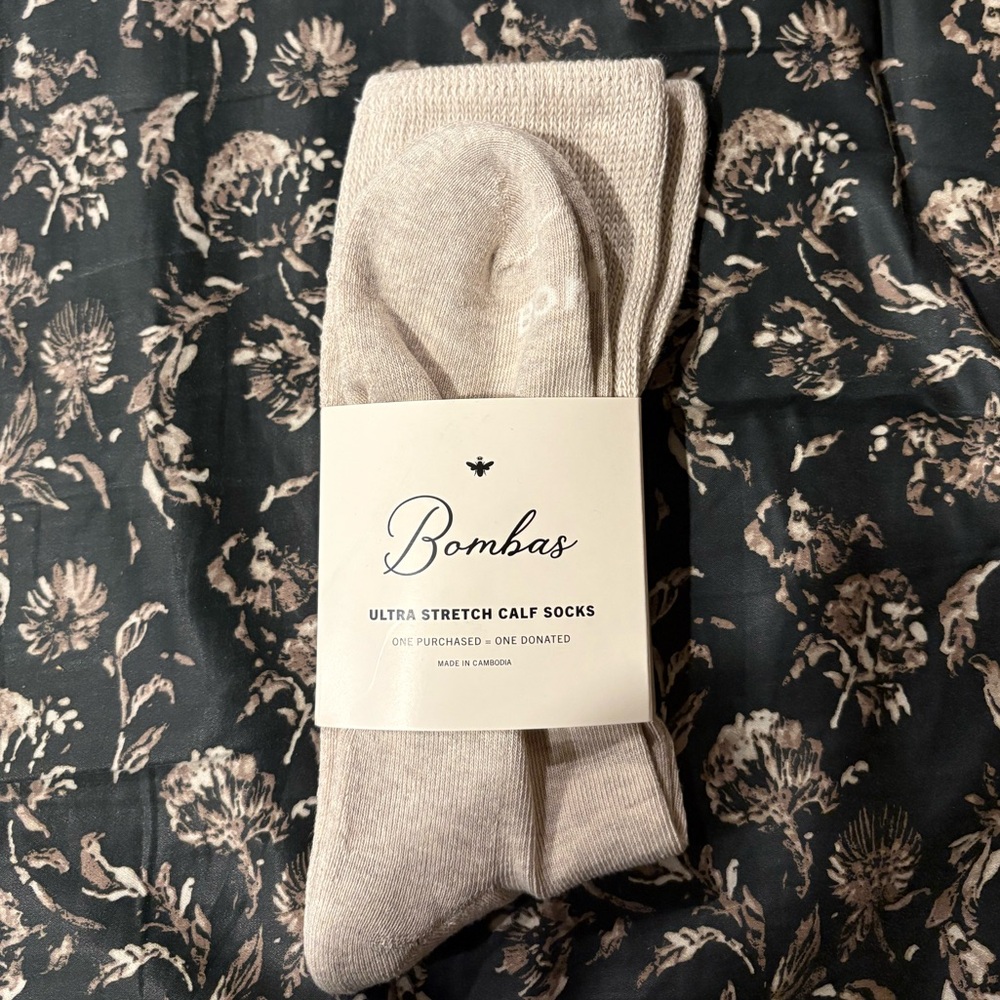 Bombas Light Tan Calf Socks